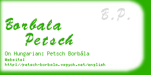 borbala petsch business card
