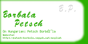 borbala petsch business card